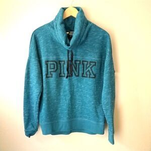 Pink Victorias Secret Sweatshirt Cowl-neck Teal, Size XS‎